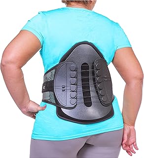 BraceAbility Lumbar Decompression Support Belt - Extra Large Adjustable Spinal Corset Brace for Discectomy, Laminectomy, Disc Injury, Back Muscle Spasms, Pre and Post Spine Surgery Protection (XL)