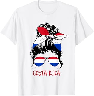 Costa Rica Colors Headband Sunglasses Patriotic Costa Rican T-Shirt