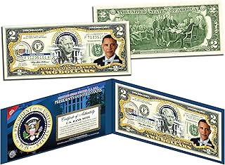 Barack Obama Presidential Series #44 Two-Dollar Bill Collectible Art Bill with Certificate